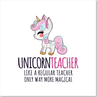 'Unicorn Teacher' Cute Teacher Magical Posters and Art